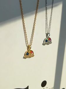 ASIX GOLD ทอง 24K ทอง 18K สายรุ้งจี้สร้อยคอผู้หญิงแฟชั่นสร้อยคอสร้อยคอนําโชคจะไม่ดําจะไม่ลอกออก ของขวัญที่สวยงาม