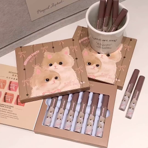 New/Lipstick Korean Lip Tone Set Brick Orange 6 Colors 6 Sticks Lipstick Waterproof Long Lasting All Day 100% Genuine.