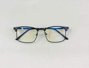 Joysunnies Antiblue light eyeglasses square metal frame Repleaceble lens optical frame class A.