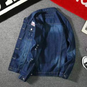 American Plaid Color Block Denim Jacket Men Trendy Loose Versatile Jacket Korean Version Trendy Handsome Top Outerwear