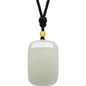 Safety Blessing Jade Gold Pendant