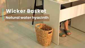 Sọt lục bình BLUEZON hình oval giỏ để đồ đa năng đồ để văn phòng tiện dụng sọt rác văn phòng