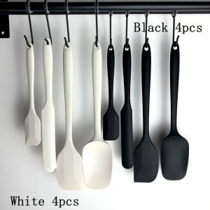 4-Piece Heat-Resistant Silicone Spatula Set - Kitchen Baking Utensils with Cream Scraper for Cooking Mixing Safe Tools