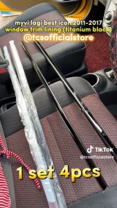 TCS PROTON SAGA VVT 2016-2024 CAR WINDOW LINING TRIM MOULDING STAINLESS STEEL ACCESSORIES