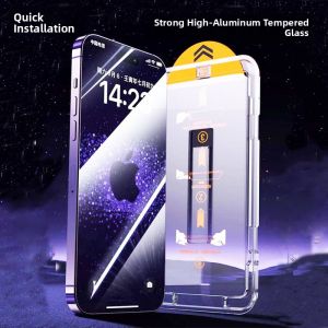 High Aluminum Tempered Glass Film for  Mobile Phone Dust-Free Cabin Clear HD Instant Stick No Bubble Easy Install