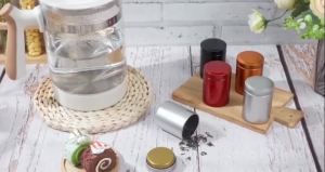 Hộp Đựng Đồ Bằng Kim Loại Di Động Kín Khí Chống Mùi Chống Thấm Nước Dùng Để Đựng Thảo Mộc Thuốc Lá Phụ Kiện Hút Thuốc