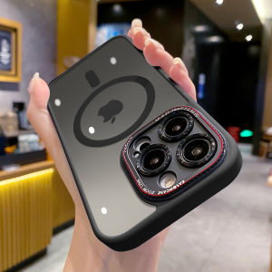 SHUXIE | Magnetic Full-Cover Anti-Shock Phone Case for iPhone 16 17 Pro 15 Pro Max 14 13 12 - Silicone