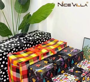 Túi Bạt Chống Thấm Đựng Chăn Quần Áo Đi Du Lịch Đa Năng Có Khóa Kéo Tiện Lợi - Giao Hoa Văn Ngẫu Nhiên