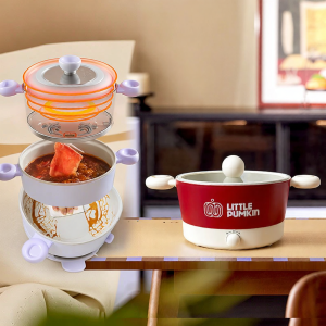 [China Plug Adapter Needed] Multi-Function Mini Electric Hot Pot