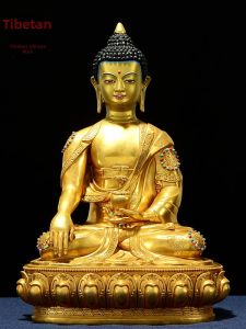 ZANGCUN | Gilt Home Use Handcrafted Buddha Statue