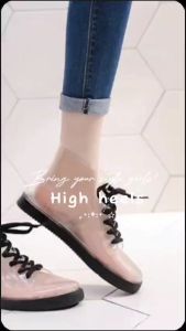 KD โกดังไทย รองเท้ายาง สีใส รองเท้ากันน้ำ กันลื่น (ใส่เป็นแฟชั่นเก๋ๆ/ใส่กันฝน/ใส่เล่นสงกรานต์)