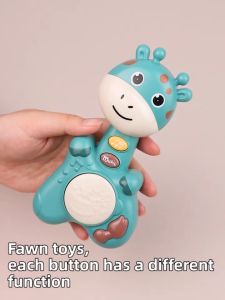 ✈️Fast Shipping✈️ Kidhand Deer Drumlet Baby Toys Baby Musical Toy Handheld Baby Toy Baby Rattles