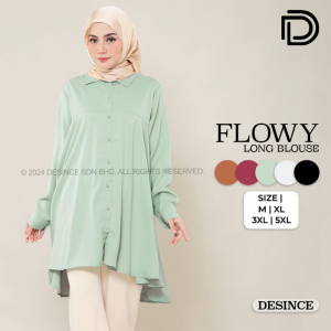 DESINCE Muslimah Blouse Woman Top Shirt Smart Casual Women Formal Wear Baju Wanita Perempuan WT 005