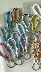 ONE-C1198 Gantungan Kunci Kulit Braided Kepang Aksesoris Mobil Motor Tas Wanita / Keychain Ganci