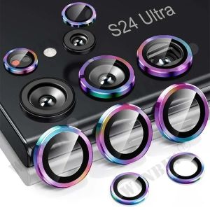 Camera Lens Protector For Samsung S25 S24 Ultra Plus A56 A55 9H Tempered Glass Screen Protector Cover Film Metal Ring