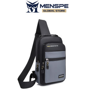 MENSPE Mens Chest Bag Cross-Body Bag Waterproof Shoulder Bag Sports Bag Large Capacity Casual Bag Messenger Bag  Outdoor Fitness Bag Travel Bag Business Bag For Men
