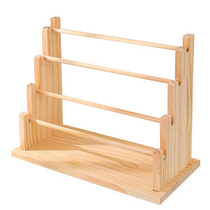 Wooden Hand Bracelet Display Stand Jewelry Keychain Pendant Storage Rack for Stall Display Multi-layer Open Design Wooden Jewelry Holder