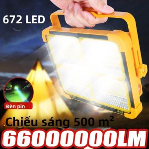 Đèn Năng Lượng Mặt Trời LED Siêu Sáng 66000000LM Ngoài Trời Chống Nước 20000mAh Có Thể Sạc Lại Đèn Lồng Treo Dùng Cho Trường Hợp Khẩn Cấp