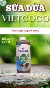 1 HỘP SỮA DỪA VIETCOCO SOCOLA 330 MLTỐT CHO SỨC KHỎEBỔ SUNG DINH DƯỠNG