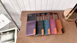 szhaiyu | Flip Leather Phone Case For Samsung Galaxy Z Flip 8 7 FE 6 5 4 3 5G Flip7 Flip8 Wallet Card Holder Phone Bag Book Cover