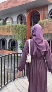 Ayra Baju Gamis Melayu Bahan Ceruty Dress Lebaran Wanita Jumbo Kekinian Elegan Terbaru 2025 Viral