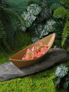 Bát Đựng Súp Kiểu Núi Rừng Wild Mountain Mushroom Hot Pot Bát Đựng Rau Củ Bát Đựng Thức Ăn Nhanh Màu Trơn Khung Cắm Sơn