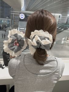 ยางรัดผมลูกไม้สไตล์เกาหลี ยางยืดสำหรับผู้หญิง รัดผมหางม้า รัดผมทรงกลม ยางรัดผมแบบยืดหยุ่น แฟชั่น ใหม่ล่าสุด