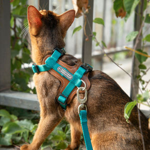 HIDREAM Reflective Cat Harness and Leash Set Adjustable Cat Harness Escape Proof Lightweight Soft Comfortable Easy Control for Cats