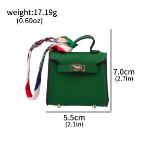 Mini Platinum Lipstick Bag Headphone Bag Cute Bag Hanging Ribbon Bag Charms Keychain for Women Simple Casual Bag Accessorie Gift