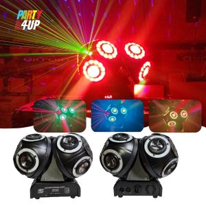 Party4up ไฟมูฟวื่ง 3 หัว ไฟบอล ไฟหมุน ไฟเลเซอร์ Led Moving Head ไฟปาร์ตี้ ไฟเทค ไฟผับ มูฟวิ่งบอล 3 หัว รุ่นใหม่ ไฟเวที ไฟktv
