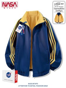 NASA WTAPS | Striped Double-sided Stand-collar Jacket