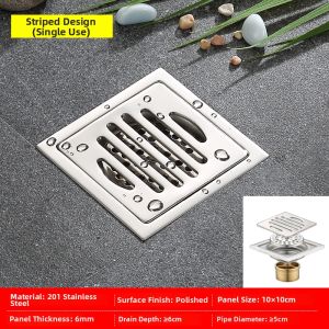 Stainless Steel Floor Drain Anti-Odor Bathroom and Washing Machine
