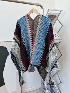 Trendy Ethnic Style Shoulder Wrap Womens Outerwear Autumn Winter Travel Clothing Scarf Yunnan Cap Sleeve Long Rectangle Multi Function Korean Version