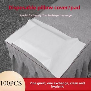 100pcs Disposable Face Cradle Cover Nonwoven Pillow Paper Waterproof Massage Spa Table for Disposable Beauty Headrest Cover Pape