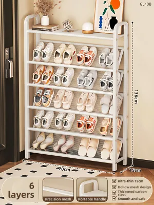 ZHUANJIAO | Thin Small Narrow Easy-Use Shoe Rack