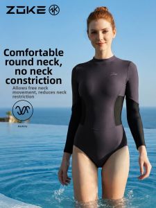 ZOKE | Long Sleeve Dive-Ready Sun-Protective Conservative Slimming Swimsuit