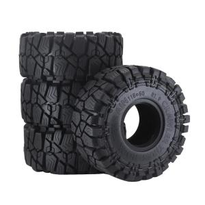 4pcs 115 Mm 1.9" Rubber Rock Tyres Wheel Tires for 1:10 Rc Crawler Car Axial Scx10 90046 Axi03007 Traxxas Trx4 Redcat Gen8 Rgt