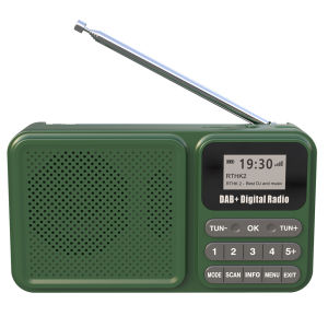 Portable DAB+ Digital Radio Solar Powered/Rechargable Loudspeakers LCD Display