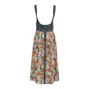 Romantic Orange Retro Dress Cute Casual Vintage Dress Beautiful Set Dress New Model Polyester Fiber Short Sleeve round Neck Button Dress