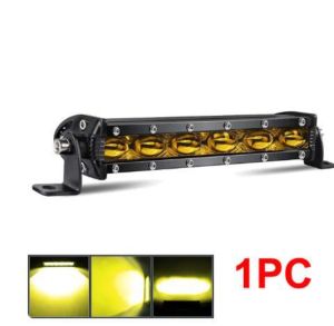 6D 8 Inch LED Work Light Bar White Yellow Spotlight 8 Ultra Strip  Slim Barra LED 4x4 for Offroad Truck 4x4 ATV Motorcycle