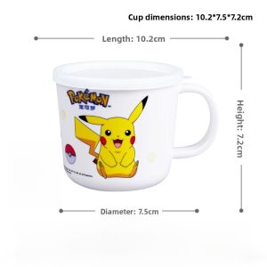 Cute Pikachu Childrens Bowl Baby Feeding Dish Cartoon Water Cup Supplementary Food Bowl Home Tableware Divided Plate