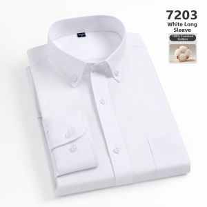 Boman | Easy Care Pure Cotton Oxford Long Sleeve Mens White Shirt
