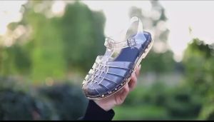 Foya.1 รองเท้าแตะหนังแก้ว รองเท้ายางสีใสมีหลายสี รัดส้น ยางนิ่มใส่สบายไม่กัดเท้า