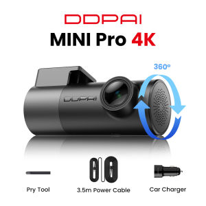 DDPAI MINI Pro 4K Dash Cam 2160P UHD Car DVR Night Vision 5GHz WiFi 6 24H Parking Monitor Supercapacitor 360° Rotatable Camera