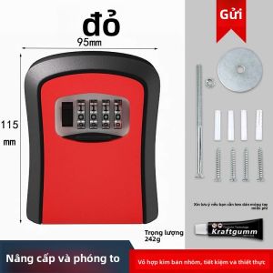 MONLEYTA | Hộp đựng chìa khóa mật khẩu Đức an toàn chống trộm cho cửa nhà không cần khoan hộp mắt mèo hộp đựng đồ tạm thời