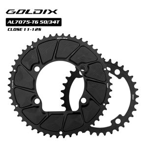 GOLDIX 110BCD 2X Double Chainring 9-12S Road Bike Chainring 7075 Aluminum Alloy 4 Bolts Chainwheel for SHIMANO 105 R7000 R8000