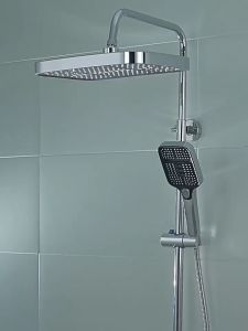 ซูเปอร์ชาร์จ 600% ฝักบัวเทอร์โบ ฟรี ท่อน้ำยาว 1.5 ม+ ขายึด แบบไม่มีตะปู แผงขนาดใหญ่ 12 นิ้ว ปล่อยน้ำเรียบ เทคโนโลยีเสริมอากาศ ประหยัดน้ำ (ชุดฝักบัวยืนอาบ ฝักบัวแรงสูง ฝักบัวแรงดันสูง ฝักบัวเพิ่มแรงดัน หัวฝักบัวอาบนำ ฝักบัวแรงดัน ช