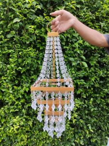 Lampu gantung kristal / Lampu gantung akrilik / Lampu gantung minimalis / Lampu gantung ruang tamu Diameter 20cm