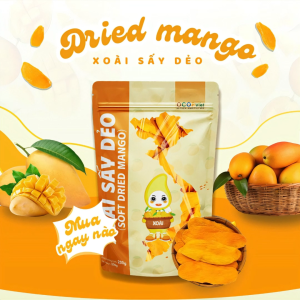 Xoài Sấy Dẻo OCOP Việt – Gói 500g – Mềm Dẻo - Ăn Vặt Ngon