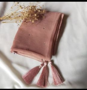 HIJAB SEGI EMPAT PARIS TASEL MUTIARA